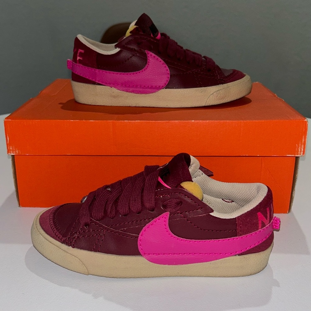Nike Blazer Low 77 Jumbo “Team Red Pink Prime Rattan” Womens Size 5.5